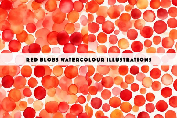 Download Red Blob Watercolour Duo Spots and Dots - Spot Collection