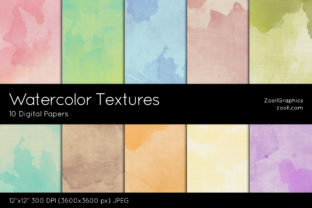 Download Watercolor Textures Digital Papers - Digital Collection