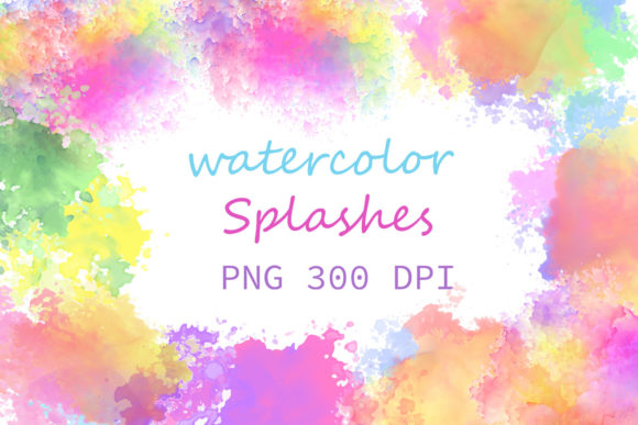 Download Watercolor Splatter Stain Colorful - Splatter Collection