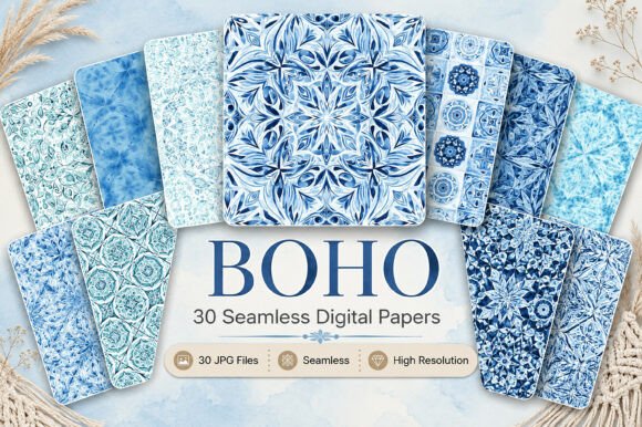 Download Boho Digital Papers - Digital Collection