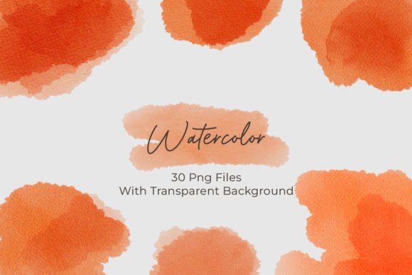 Download Orange Watercolor Stains Splashes PNG - Watercolor stains Collection