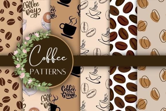 Download Coffee Patterns Wallpaper Digital Paper - Digital Collection