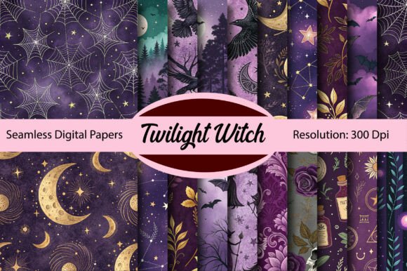 Download Twilight Witch Seamless Digital Paper - Digital Collection